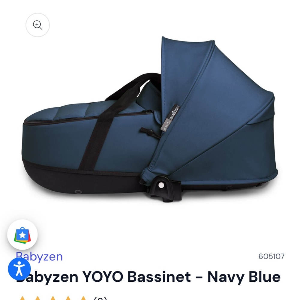 Babyzen YOYO Bassinet in Navy Blue